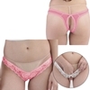極薄シースルーレース付ローライズ股ワレTバック ピンク