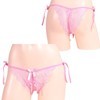 女らしさ満開サイドリボンオープンショーツ ピンク