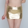 チェリーラブメタリックウエストゴム入りタイトスカート ゴールド