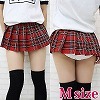 超ミニチェックスカート M