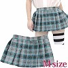 超ミニチェックスカート M